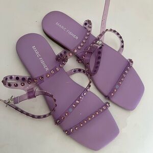Marc fisher purple studded sandals